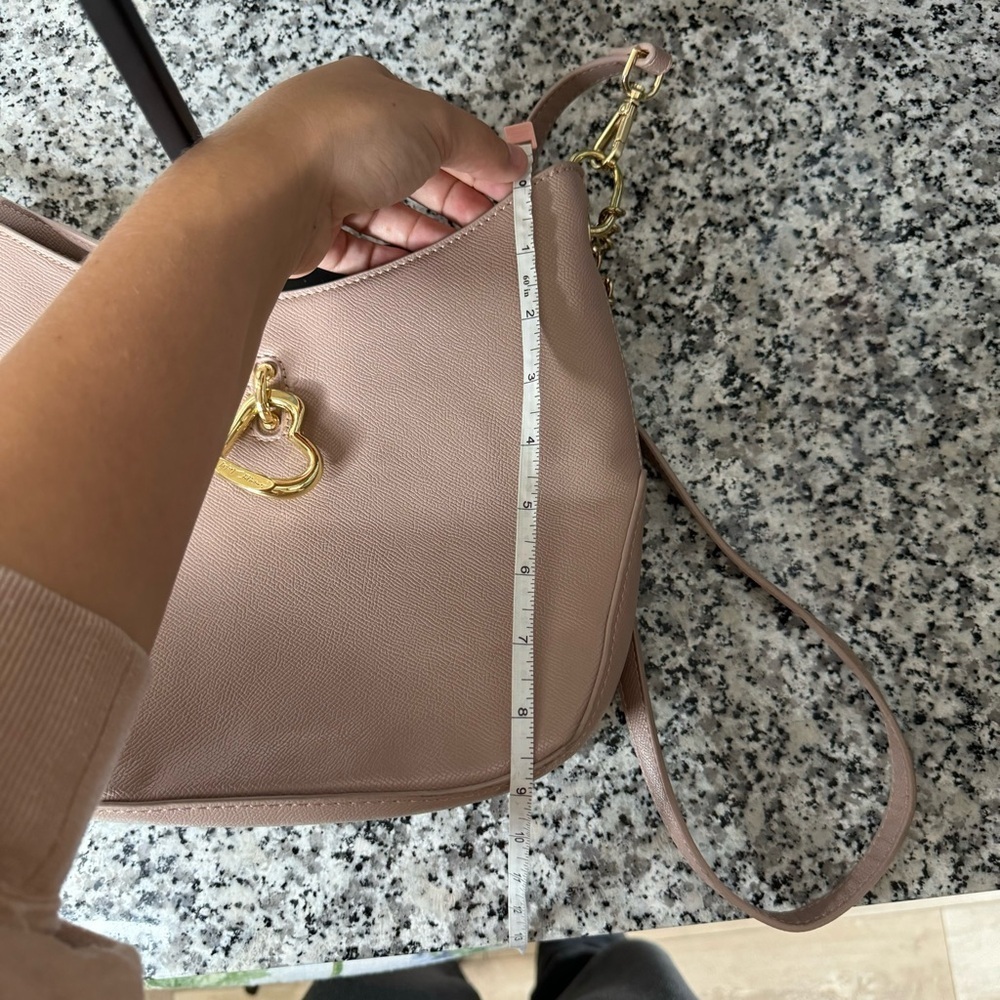 Betsey Johnson Light Pink Crossbody Bag with Gold Chain Accents - Picture 10 of 10
